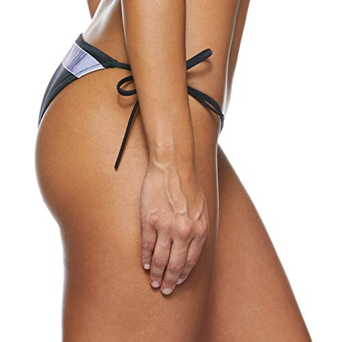 Calvin Klein Cheeky String Side Tie Bikini Braguita, Negro (Pvh Black Beh), 44 (Talla del fabricante: Large) (Pack de 2) para Mujer