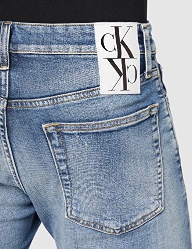 Calvin Klein Ckj 026 Slim Jeans, Ca036 Blue Dstr Monogram Patch, W30/L32 para Hombre