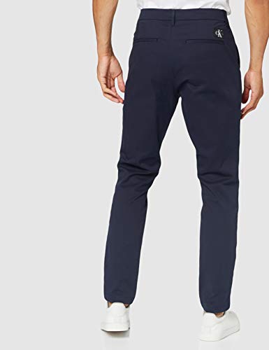 Calvin Klein Ckj026 Slim Stretch Chino Pant Pantalones, Azul, 30W / 30L para Hombre