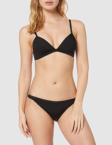 Calvin Klein Lightly Lined Triangle Sujetador de triángulo, Negro (Black 001), K (Talla del Fabricante: Large) para Mujer