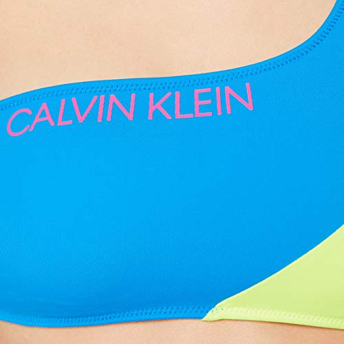 Calvin Klein One Shoulder Bandeau Pijama, Azul (Diva Blue CEU), Small para Mujer