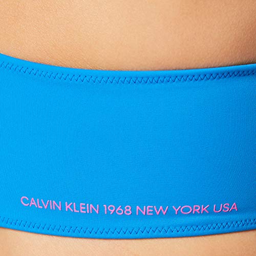 Calvin Klein One Shoulder Bandeau Pijama, Azul (Diva Blue CEU), Small para Mujer