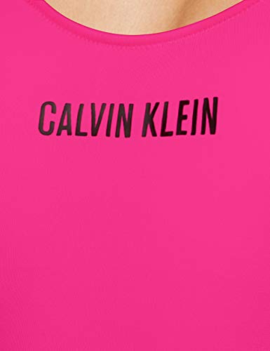 Calvin Klein Scoop One Piece-rp Parte de Arriba de Bikini, Rosa (Pink GLO TZ7), (Talla del Fabricante: Medium) para Mujer