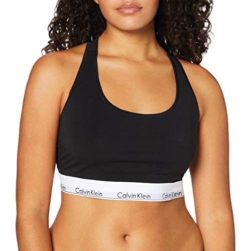 Calvin Klein Unlined Sujetador Estilo Bralette, Negro (Black 001), K (Talla del Fabricante: 1XL) para Mujer