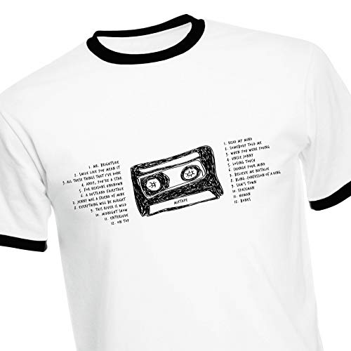 Camiseta Mixtape Mr Brightside Somebody Told Me Pop Art Tee Blanco blanco M (Pecho 97- 102 cm)