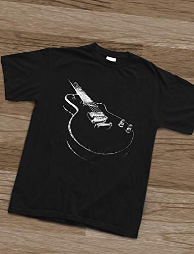 Camiseta para Hombre - Camisetas Guitarra Electrica Camisetas Hombre Rock - Large Gris Antracita