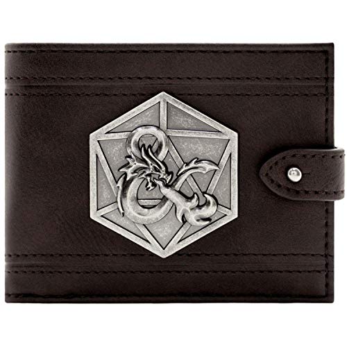 Cartera de Dungeons & Dragons D&D Ampersand Insignia de Plata Negro