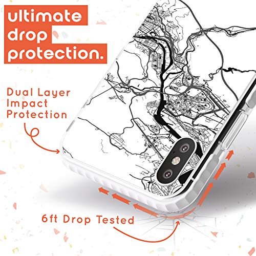 Case Warehouse Mapa de Bilbao, España Impact Funda para iPhone XR TPU Protector Ligero Phone Protectora con Viaje Pasión De Viajar Europa Ciudad Calles