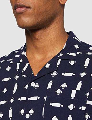 CASUAL FRIDAY Shirt Cfanton Cuba SS Camisa, Azul (Navy Blazer 50479), X-Large para Hombre