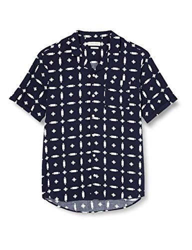 CASUAL FRIDAY Shirt Cfanton Cuba SS Camisa, Azul (Navy Blazer 50479), X-Large para Hombre