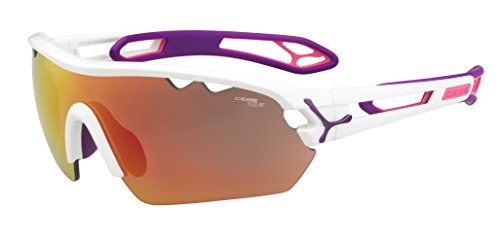 Cébé S'Track Mono, Gafas de Sol, Blanco Brillante / Rosa, M