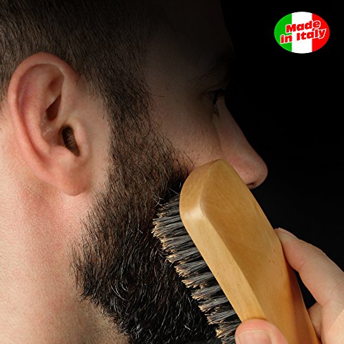 Cepillo barba y peine bigote. Brush and comb for beard. 100% made in Italy.