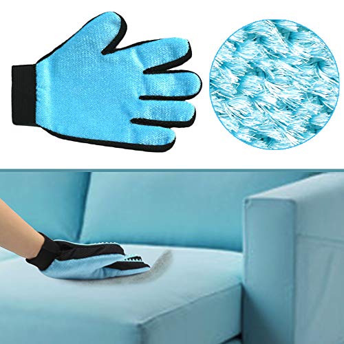 Cepillo para Guantes -con Removedor de pelo para Muebles - Limpieza de Mascotas Para Perros Pequeños, Medianos y Grandes & Gatos Con Pelaje Corto a Largo - Reduce Eficazmente la Caida de Cabello Hasta