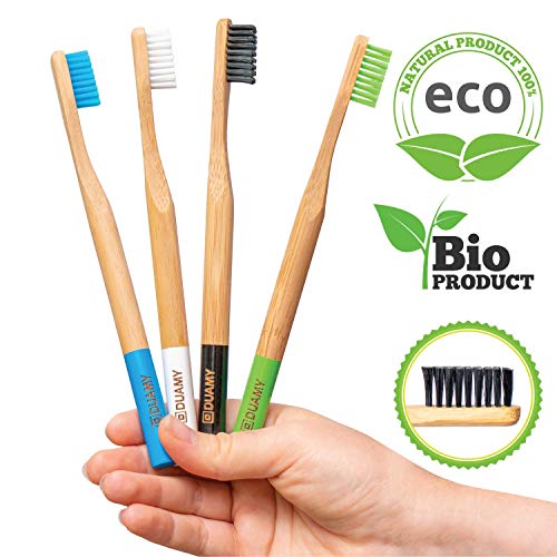 Cepillos de dientes Bambu blandos. Cepillos Ecológicos, 100% Orgánicos, Biodegradables, Naturales y suaves