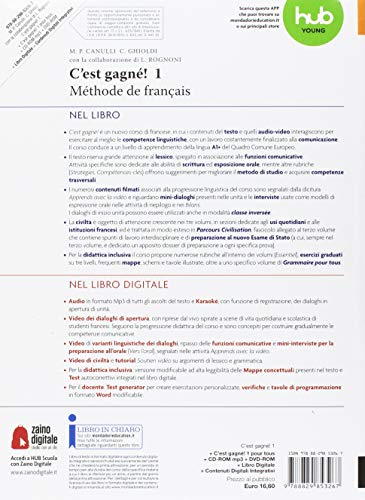 C'est gagné! Per la Scuola media. Con CD Audio formato MP3. Con e-book. Con espansione online. Con 2 libri: Pour tous-Ottavino verbi. Con DVD-ROM: 1