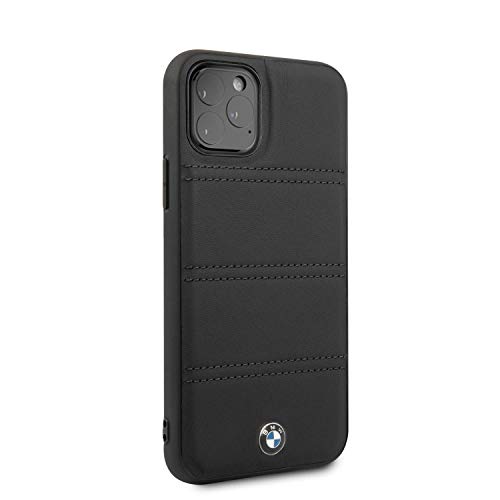 CG Mobile BMW - Funda de piel para iPhone 11 Pro Max, diseño de líneas horizontales, color negro