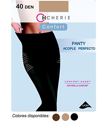 CHERIE - Media Panty Confort 40D Mujer Color: Marron Talla: EG