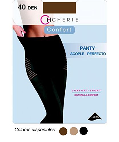 CHERIE - Media Panty Confort 40D Mujer Color: Marron Talla: EG