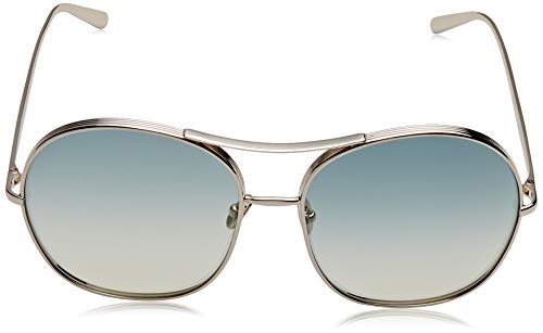 Chloé Ce128s Gafas de Sol, Gold/Green, 61 para Mujer