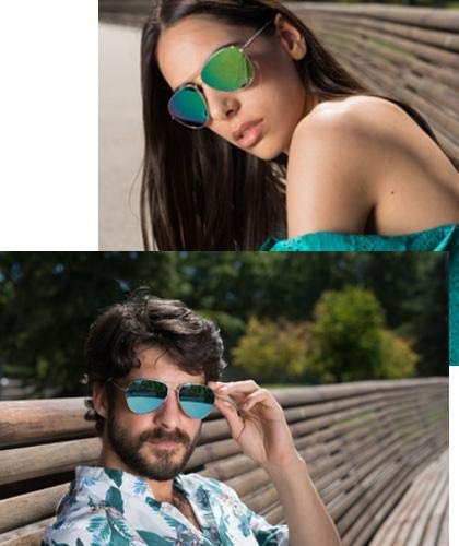 CLANDESTINE A10 Gold Green - Gafas de Sol de Nylon HD de Hombre & Mujer