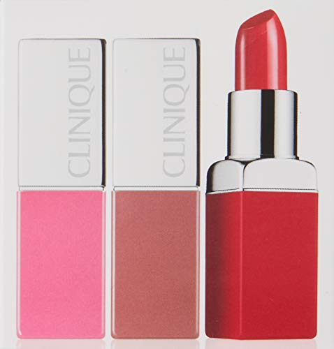 Clinique Pop Lip Colour Primer 02 Bare Pop + 09 Sweet Pop + 08 Cherry Pop 3 Unidades 1000 g