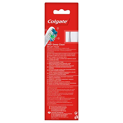 Colgate 360 ProClinical – Cepillo de limpieza profunda de recambio cabezales, pack de 4