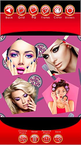 Collage de la foto del maquillaje