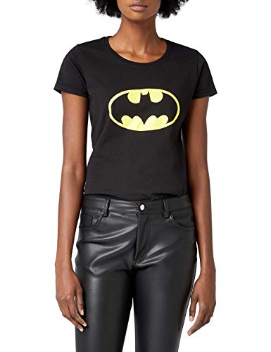 Collectors Mine - Camiseta de Batman con cuello redondo de manga corta para mujer, talla 44, color negro