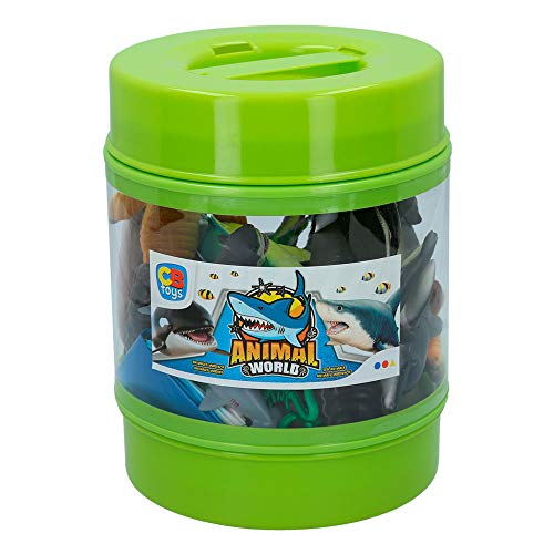 ColorBaby -  Bote con animales marinos Animal World,  21 piezas (43436)