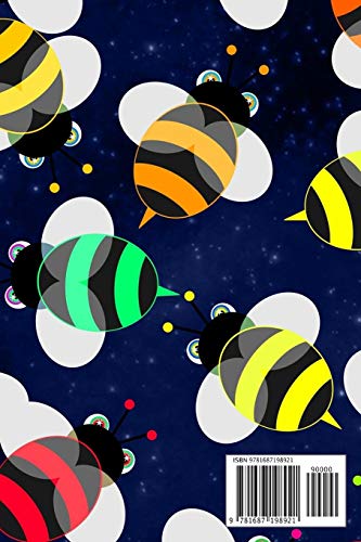 Composition Book: Cute Galaxy Bee Composition Book to write in - Wide Ruled Book - cartoon figure