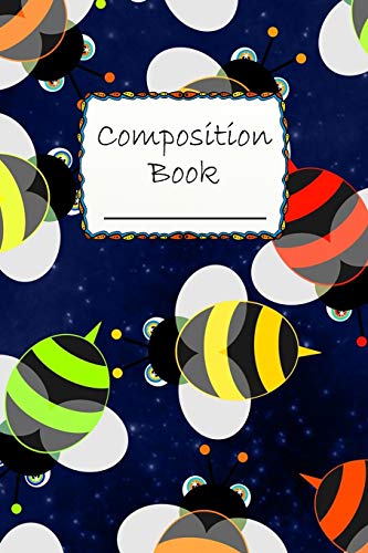 Composition Book: Cute Galaxy Bee Composition Book to write in - Wide Ruled Book - cartoon figure