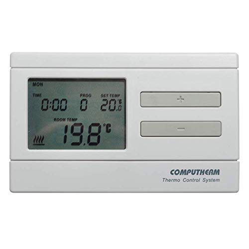 COMPUTHERM Q7 termostato digital programable para pared para calefacción, aire acondicionado y suelo radiante - 1 regulador con 6 programas por día