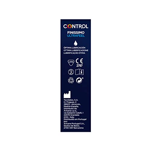 Control Preservativos Finissimo Ultrafeel - Caja de condones ultra finos, gama sensibilidad, lubricados, ajuste perfecto, sexo seguro, 10 unidades