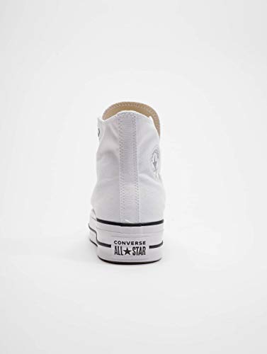 Converse Chuck Taylor CTAS Lift Hi, Zapatillas para Mujer, Blanco (White/Black/White 102), 38 EU