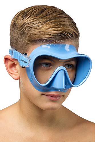 Cressi F1 Mask Máscara Monocristal Tecnología Frameless, Unisex, Azul, L