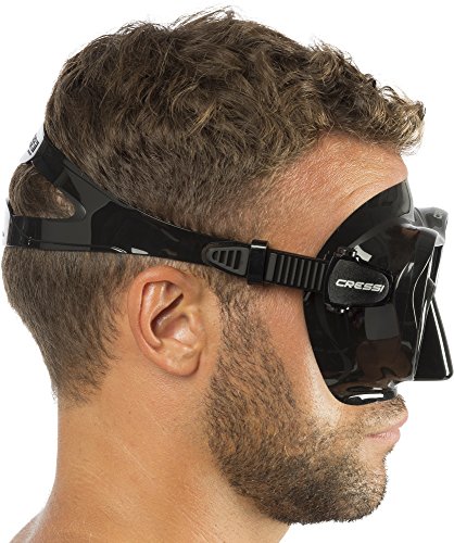 Cressi F1 Mask Máscara Monocristal Tecnología Frameless, Unisex, Negro, L