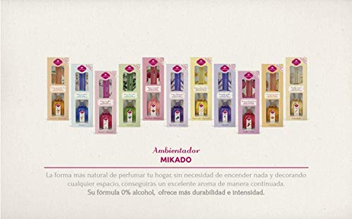 CRISTALINAS. Ambientador Mikado Clásico. Difusor con Varillas de ratán. Formula sin Alcohol. Máxima duración, más de 16 semanas. 180ml de Capacidad. Aroma Lavanda y Lilas