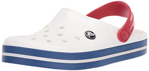 Crocs Crocband U, Zuecos Unisex Adulto, Blanco (White-Blue Jean) 36-37 EU