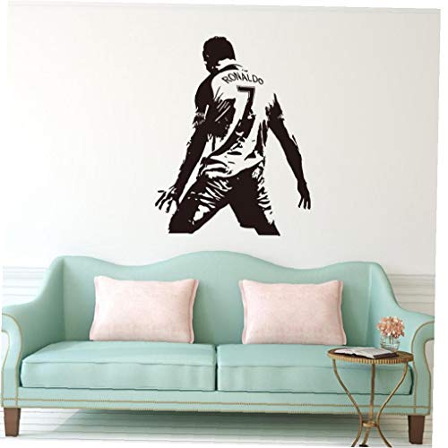 CULER Adhesivos de Pared Deporte Fútbol Jugador de fútbol de la Bola Juego Juego de Vinilo Pegatinas Etiqueta de la Pared decoración calcomanías (XL)