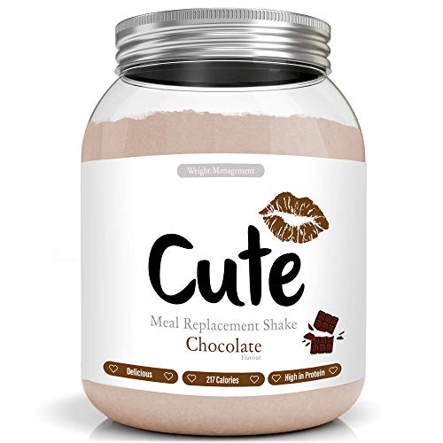 Cute Nutrition Batido Sustitutivo de Comida Sabor Chocolate para el Control de la Pérdida de Peso en Polvo Bebida Dietética para Mujer Bote de 500 g