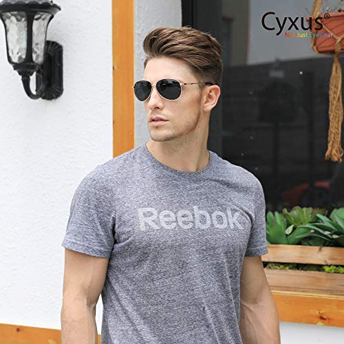 Cyxus Gafas de Sol Hombre Polarizadas, Gafas de Sol para Hombre UV400 Protection - Stylo Clásico Retro