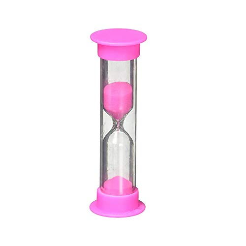 Deanyi Cepillo de Dientes de Reloj de Arena Niños Reloj de Arena Sandglass niños de 2 Minutos de Reloj de Arena Rosa roja