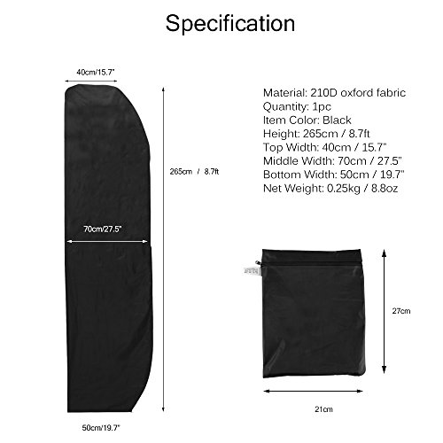 Debeme - Funda protectora para sombrilla (210D, tela Oxford 210D, resistente al agua y al polvo, cierre de cremallera completa para paraguas de mercado compensado de 9 a 11 pies de diámetro)