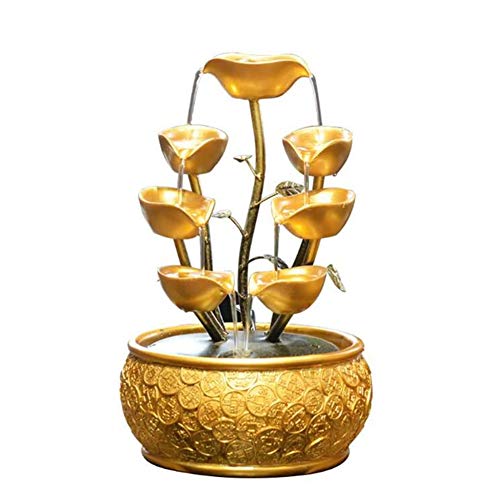 Decoración de Resina Zimmerbrunnen, Ideal para el Ornamento del Aniversario de cumpleaños Ideal Adorno o Regalo de Bodas de Oro,A