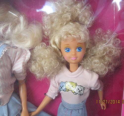 DENIM FUN BARBIE Cool City Blues 3 DOLL Set w KEN, BARBIE & SKIPPER DOLLS (1989 Mattel Hawthorne)