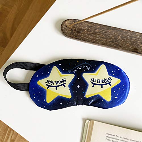 Designer Souvenirs - Antifaz Antiestrés Estoy Viendo las Estrellas con Bolsa de Gel | Relajación Inmediata | Efecto Frío y Beauty para Descongestionar el Contorno de los Ojos | Colección Cosmic Lovers