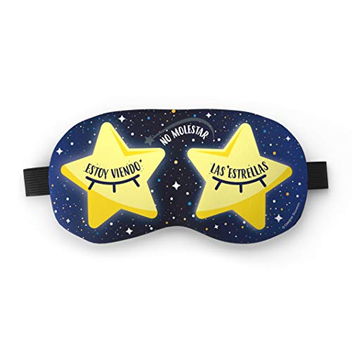 Designer Souvenirs - Antifaz Antiestrés Estoy Viendo las Estrellas con Bolsa de Gel | Relajación Inmediata | Efecto Frío y Beauty para Descongestionar el Contorno de los Ojos | Colección Cosmic Lovers