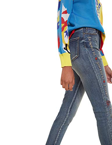 Desigual Trousers FRATERNITÉ Vaqueros Skinny, Azul (Denim Baby Blue 5034), sin información (Talla del Fabricante: 32) para Mujer