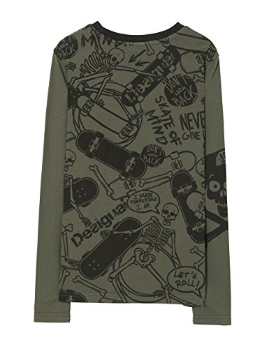 Desigual TS_Fermin Camisa Manga Larga, Verde (Verde Tropical 4026), 104 (Talla del Fabricante: 3/4) para Niños