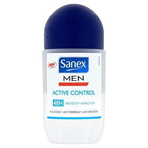 Desodorante antitranspirante de hombre, Sanex Men Active, sistema Roll-On, x 10 unidades de 50 ml.